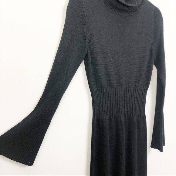 WHITE HOUSE BLACK MARKET | Black Sweater Dress S - Picture 3 of 7